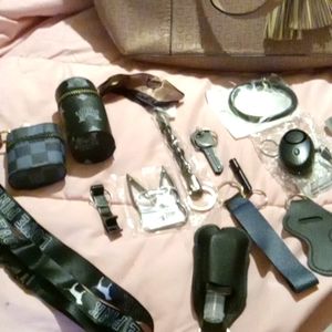 Guess bag and safety defense keychain set
